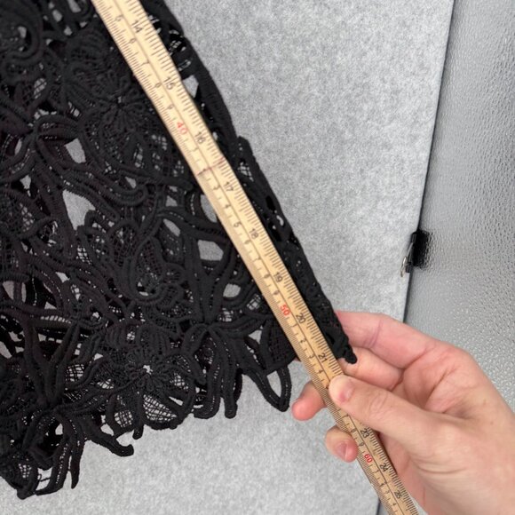 Boston Proper Lace Western Jacket Size XL Black Rhinestone Pearl Embellished EUC - Picture 13 of 13